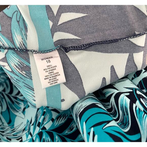 New dressbarn Roz and Ali Halter Long Maxi Dress 18 W Stretch Summer Easter - Picture 7 of 7